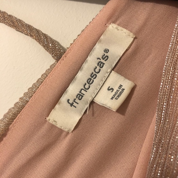 Pink Short Sleeved Deep V-neck Dress - Picture 5 of 5